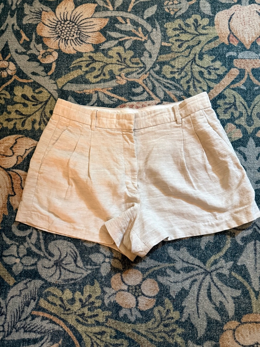 Aritzia The Effortless Short Linen-Blend Pleated Shorts